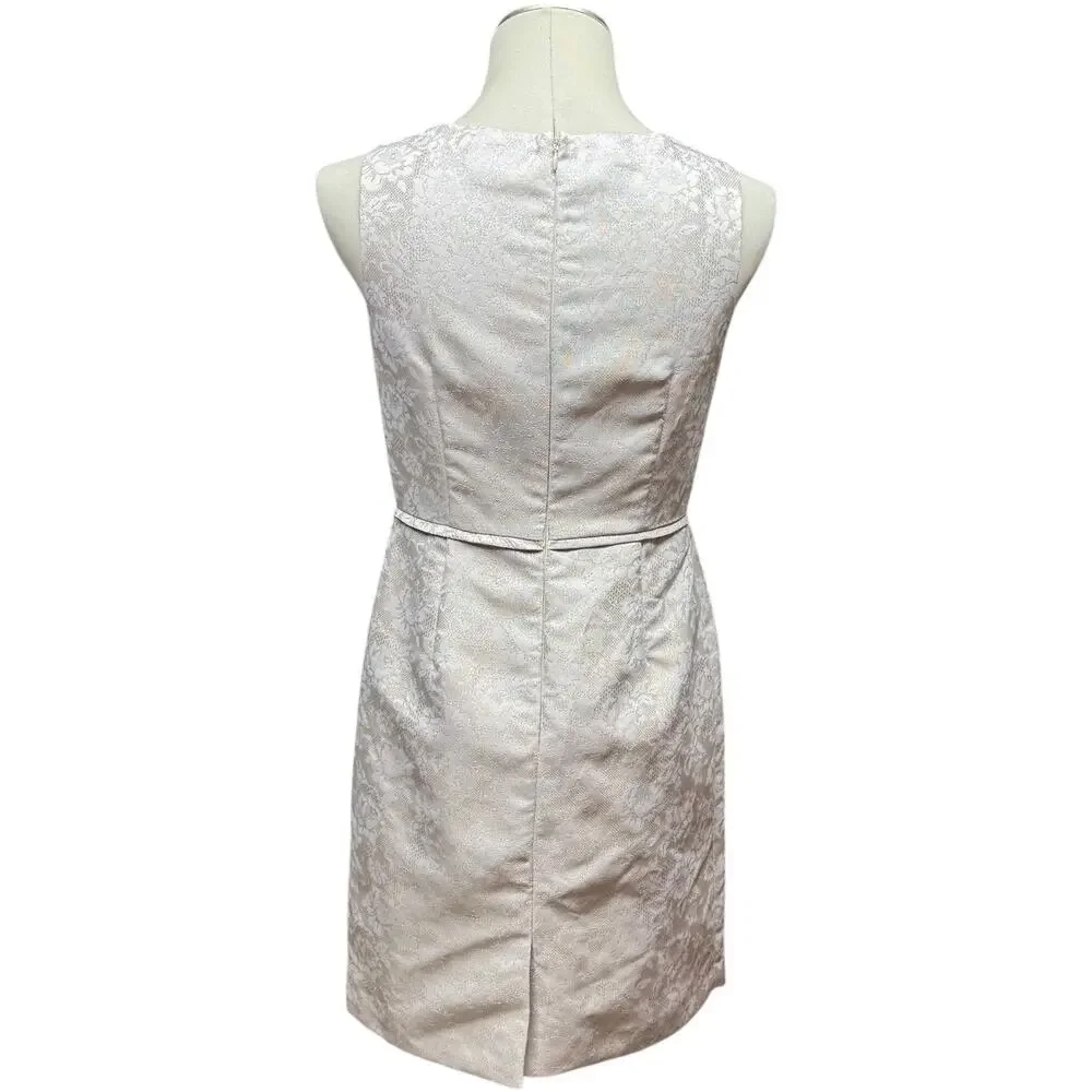 Tahari ASL Jacquard Brocade 2-Piece Jacket Dress Pink Metallic 4P - Picture 7 of 9